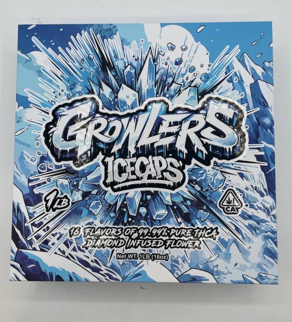 1LB Growlers ICEcaps - THCa Diamond Infused Premium Flower